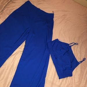 Royal blue 2 piece set.